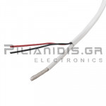 Cable CCTV | PVC | RG59 mini 75Ω Cu | 2x0.50mm | Out: Ø5.4 x 7.0mm | White