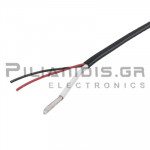 Cable CCTV | PVC | RG59 mini 75Ω Cu | 2x0.50mm | Out: Ø5.4 x 7.0mm | Black PE All Weather