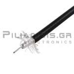 Antenna Cable 75Ω 26.8db/2150MHz Ø6.8mm PE All Weather  Black UV Resistance