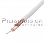 Antenna Cable 75Ω 25db/2150MHz, Ø7,0mm HFFR FlameSmart White