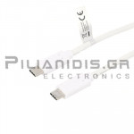 USB C Cable Male - USB C Male 0.5m White