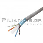 Single Strand Cable FTP CAT.6 4x2x23AWG (Ø7.2mm) 250MHz Grey