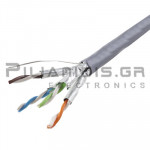 Single Strand Cable FTP CAT.6 4x2x23AWG (Ø8.0mm) 350MHz Grey