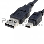 USB 2.0 Cable Male - USB B mini Male 3.0m Black