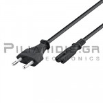 Power Supply Cable Bipolar - 2pin Black