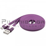 USB 2.0 Cable Male - USB B micro Male 2.0m Purple