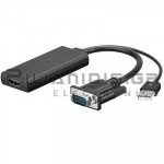 VGA Male Adaptor + USB - HDMI Male 0.20m