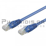 Καλώδιο UTP cat5e RJ45 Αρσενικό - RJ45 Αρσενικό 0.50m Μπλέ