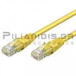 Καλώδιο UTP cat5e RJ45 Αρσενικό - RJ45 Αρσενικό 0.50m Κίτρινο