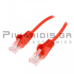 UTP cat6 Cable RJ45 Male - RJ45 Male 5.0m Red
