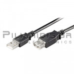 USB 2.0 Cable A Male - USB A Female 1.8m Black