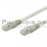 UTP cat5e Cable RJ45 Male - RJ45 Male 1.5m Grey