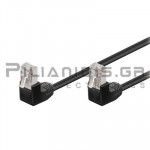UTP cat5e Cable RJ45 Male Angle - RJ45 Mal Angle 2.0m Black