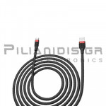 USB Cable Male - Micro USB 1.2m Black Silicone