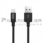 USB Cable Male - Micro USB 2.0m Black with Cord