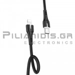 Type C Cable - Lightning 1.0m Black PD