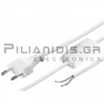 Power Supply Cable Bipolar + Switch 1.5m White