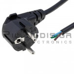 Power Supply Cable Schuko Angle 3x1.50mm 3.0m Black