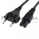 ΚΑΛΩΔΙΟ ΤΡΟΦΟΔΟΣΙΑΣ ΔΙΠΟΛΙΚΟ ΑΡΣΕΝΙΚΟ - ΟΚΤΑΡΑΚΙ ΘΗΛΥΚΟ 3m ΜΑΥΡΟ