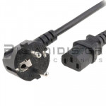 Power Supply Cable Schuko Angle - IEC Female 5.0m Black