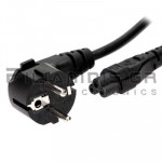 Power Supply Cable Schuko Angle - IEC C5 Female 1.8 Black