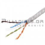 Single Strand Cable UTP CAT6  4x2x23AWG (Ø5.8mm) Grey