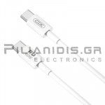 Καλώδιο Type C Αρσενικό - Type C 1.0m Μαύρο 60W PD (20V/3A)