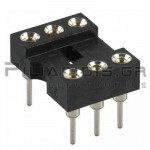 IC socket    6-pin βαση ακριβείας 7,62mm