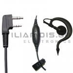 Adjustable Headset Microphone PTT (2pin Kenwood L)