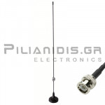 Magnetic Antenna VHF/UHF | Ø35mm | 10W + Cable 3m RG174 | 2.15dB | 