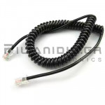 Replacement spiral cable 8pin for ICOM (RJ45 Plug)
