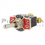 Toggle Switch 3 Contacts ΟΝ - OFF - ΟΝ 10A/250VAC