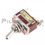 Switch Toggle Ø12mm ON-(ON) 15A/250VAC (3 Pins) with Screw