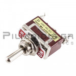 Switch Toggle Ø12mm ON-OFF-(ON) 15A/250VAC (3 Pins) with Screw