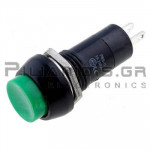 Switch ΟΝ - OFF Ø12mm Circuitry Green 1A/250V