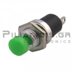 Push Button  Ø7.0mm  OFF - (ON)  1A/250V  Πράσινο