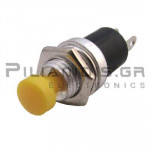 Push Button Ø7.0mm  OΝ - (OFF)  1A/250V  Κίτρινο