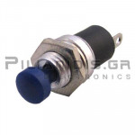 Push Button  Ø7.0mm  OΝ - (OFF)  1A/250V  Blue