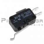 Microswitch 3 Contacts 15A/250V with Lever Curved