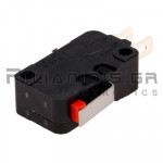 Microswitch 3 Contact 16A/250V With Short Lever (Pins: 4.8x0.8mm)