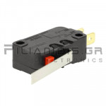 Microswitch 3 Contact 16A/250V With Lever (Pins: 4.8x0.8mm)