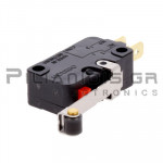 Microswitch 3 Contact 16A/250V With Long Lever + Roller (Pins: 4.8x0.8mm)