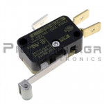 Microswitch 3 Contacts 12A/250V with Long Lever + Roller (26.2mm)