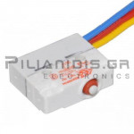Microswitch MINI 3 Contacts 5Α/250V IP67 + Cable 50cm