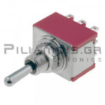 Toggle Switch ΜΙΝΙ Ø6.35mm 9 Contacts ON-ΟΝ 2Α/250VAC