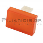 Lens Rectangular 18.8 x 12.8mm | Series 1 | Orange | Plastic