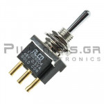 Διακόπτης ΜΙΝΙ Toggle Ø6.35mm 3 Επαφές (ON)-OFF-(ΟΝ) 8Α/20VAC/DC 