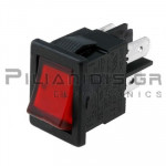 Rocker Switch 13x19mm 2 x ΟN - OFF  10Α/250V Red