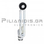 Operating head | Roller lever plunger Ø19x5mm Adjustable | Plastic