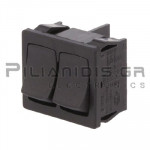 Rocker Switch 21x24mm 10A/250VAC 2 x ON - OFF